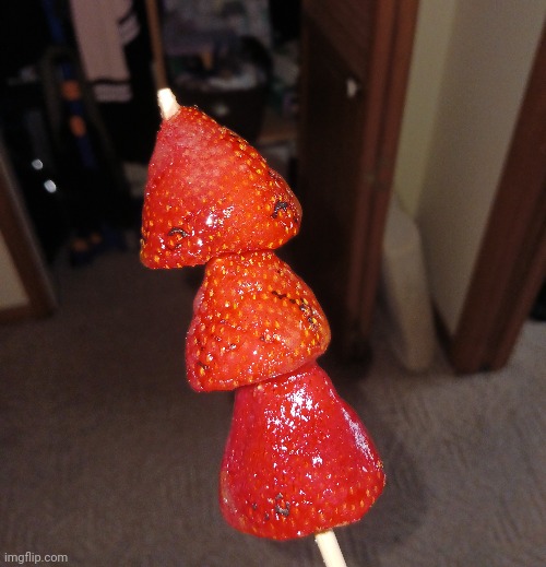 I can't stop making tanghulu (instead of dipping it in sugar I use a blowtorch and sugar) | made w/ Imgflip meme maker