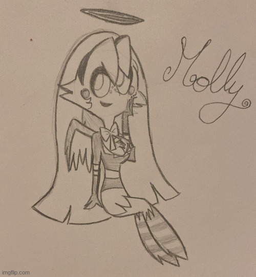 molly :) | image tagged in hazbin hotel,hh,hazbin,angel dust,hazbin hotel angel,hazbin angel | made w/ Imgflip meme maker