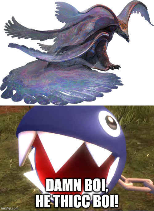 Uth Duna is a THICC BOI | DAMN BOI, HE THICC BOI! | image tagged in monster hunter | made w/ Imgflip meme maker