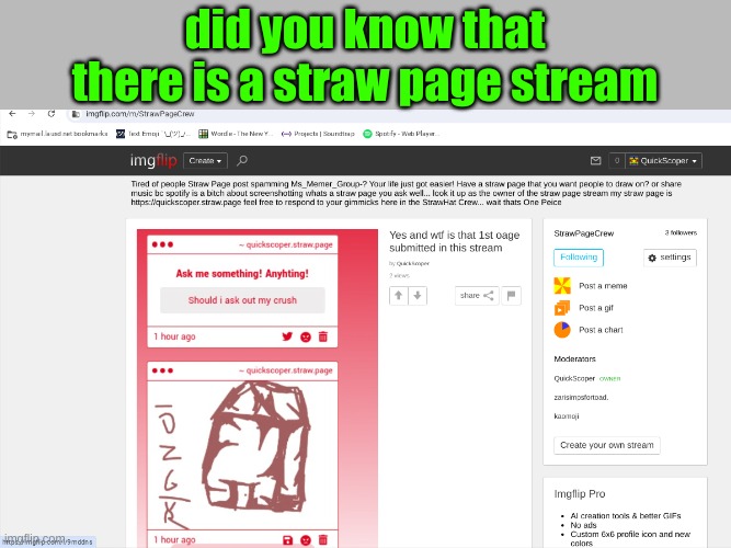 It is called StrawPageCrew | did you know that there is a straw page stream | image tagged in straws,straw,front page,new stream | made w/ Imgflip meme maker