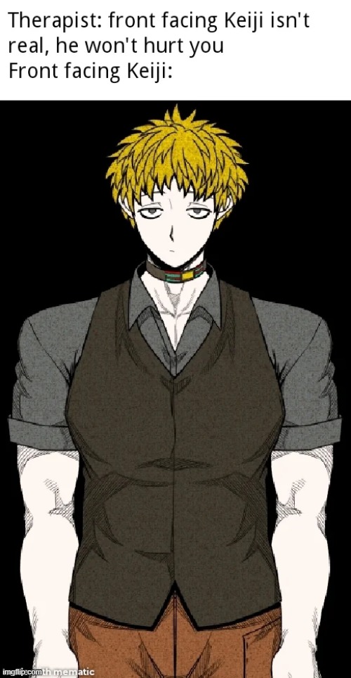 This sprite of keiji is probably the most cursed one... | image tagged in repost,your turn to die,yttd,therapist | made w/ Imgflip meme maker