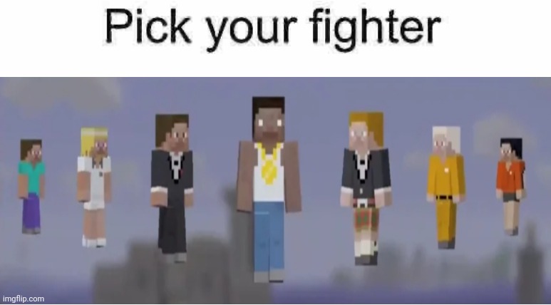 pick your fighter | image tagged in pick your fighter | made w/ Imgflip meme maker