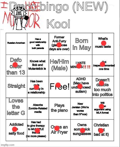 Ducc bingo (NEW) | image tagged in ducc bingo new | made w/ Imgflip meme maker