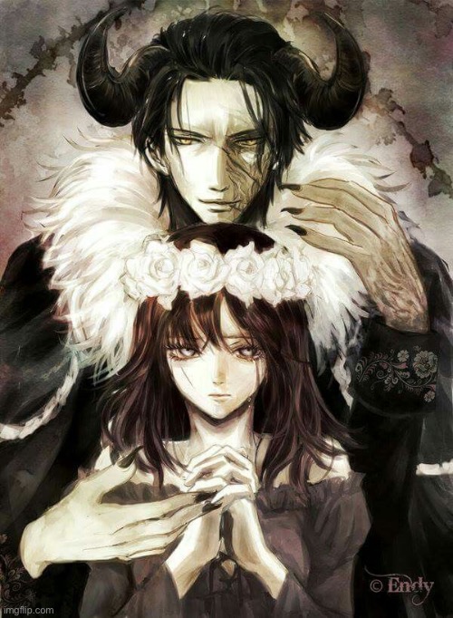 Beauty and the beast (art by endy) | image tagged in archive,art | made w/ Imgflip meme maker