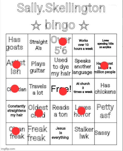No bingo | image tagged in sally is the best i love her sm | made w/ Imgflip meme maker