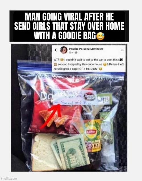 Goodie Bag | image tagged in good girlfriend,goodie,bag | made w/ Imgflip meme maker