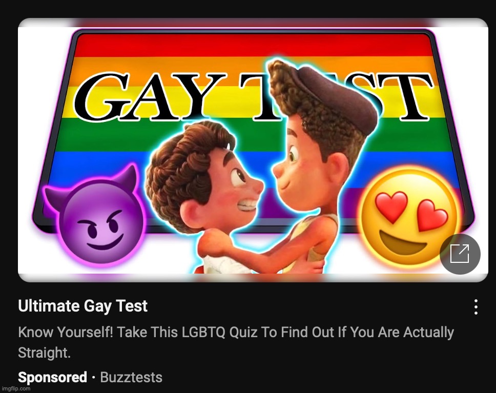 I hope the person who made the first gay quiz ad with Luca characters in it kills themselves | made w/ Imgflip meme maker