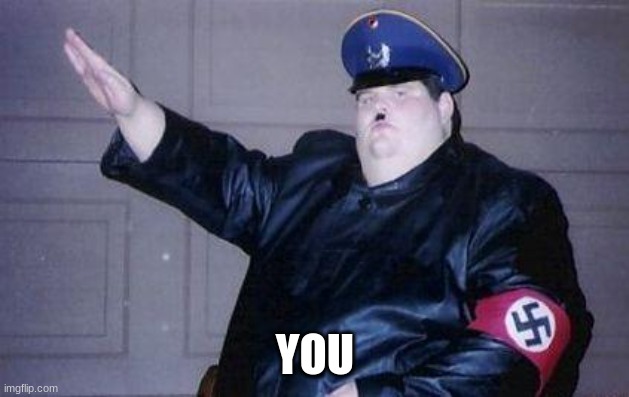 fat nazi | YOU | image tagged in fat nazi | made w/ Imgflip meme maker
