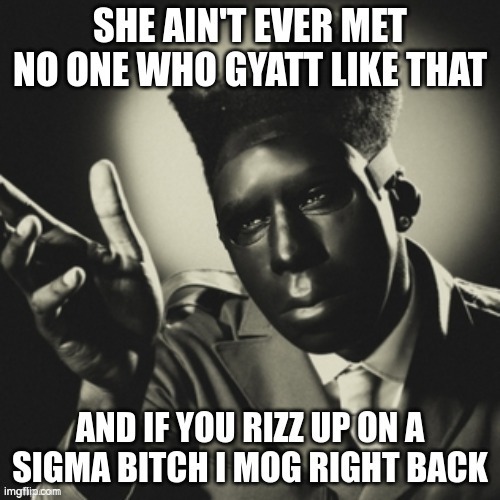 i would totally smash gyat of number lore 4 and cutely rape her | image tagged in tyler the creator,grimacethesigma24 s announcement template,having lesbian sex with iceu is awesome | made w/ Imgflip meme maker