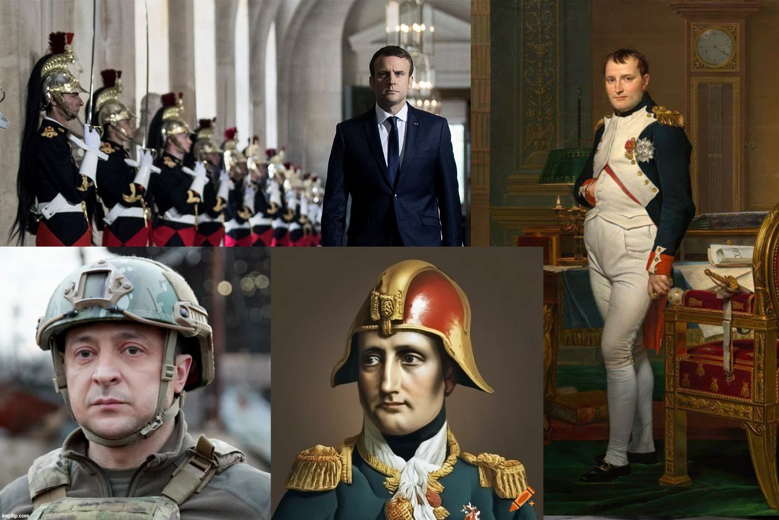 Neither one could fight a wart on Napoleon's ass. | image tagged in napoleon bonaparte,france,emmanuel macron,ukraine,israel,jews | made w/ Imgflip meme maker
