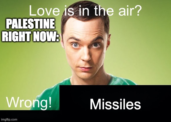 Missile Movement | PALESTINE RIGHT NOW:; Missiles | image tagged in love is in the air wrong x | made w/ Imgflip meme maker