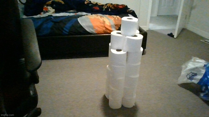 toilet paper tower | image tagged in toilet paper tower | made w/ Imgflip meme maker