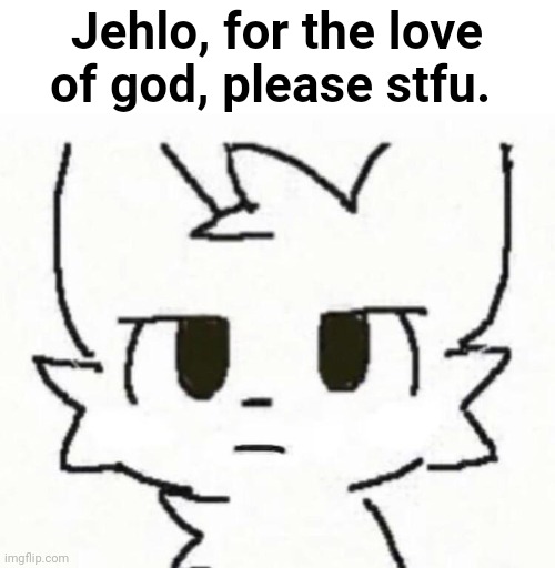 Jehlo, for the love of god, please stfu. | image tagged in the | made w/ Imgflip meme maker