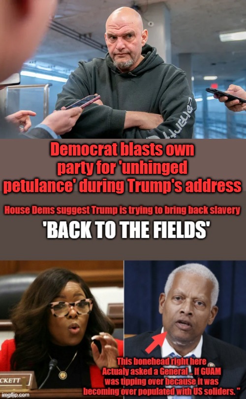 Democrat blasts own party for 'unhinged petulance' during Trump's address | made w/ Imgflip meme maker