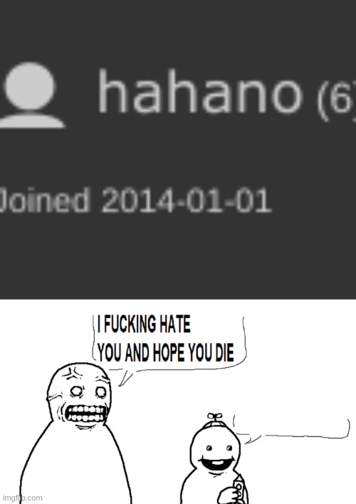 image tagged in i hate you and hope you die | made w/ Imgflip meme maker