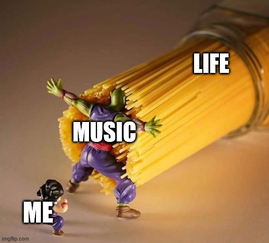 Music heals | LIFE; MUSIC; ME | image tagged in dragon ball z pasta,music,life | made w/ Imgflip meme maker