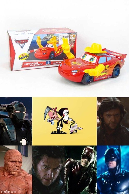My Cars 2 Lightning McQueen Bump and Go Toys Blank Meme Template