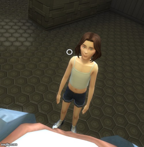 literally 2 feet shorter | image tagged in sims 4,pov | made w/ Imgflip meme maker