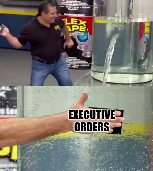 Flex Tape | EXECUTIVE
ORDERS | image tagged in flex tape | made w/ Imgflip meme maker