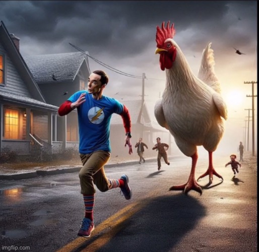 Me when I’m being chased by a giant chicken (AAHHHHH HELP M) | made w/ Imgflip meme maker