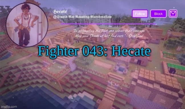 Del announcement temp (Thx Hecate) | Fighter 043: Hecate | image tagged in del announcement temp thx hecate | made w/ Imgflip meme maker