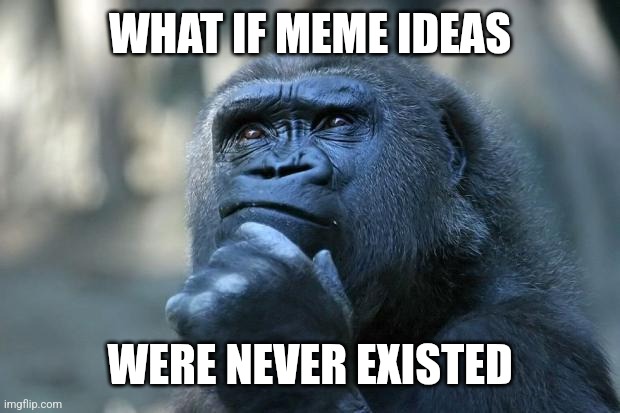 Image Title | WHAT IF MEME IDEAS; WERE NEVER EXISTED | image tagged in deep thoughts,memes,funny,meme ideas | made w/ Imgflip meme maker