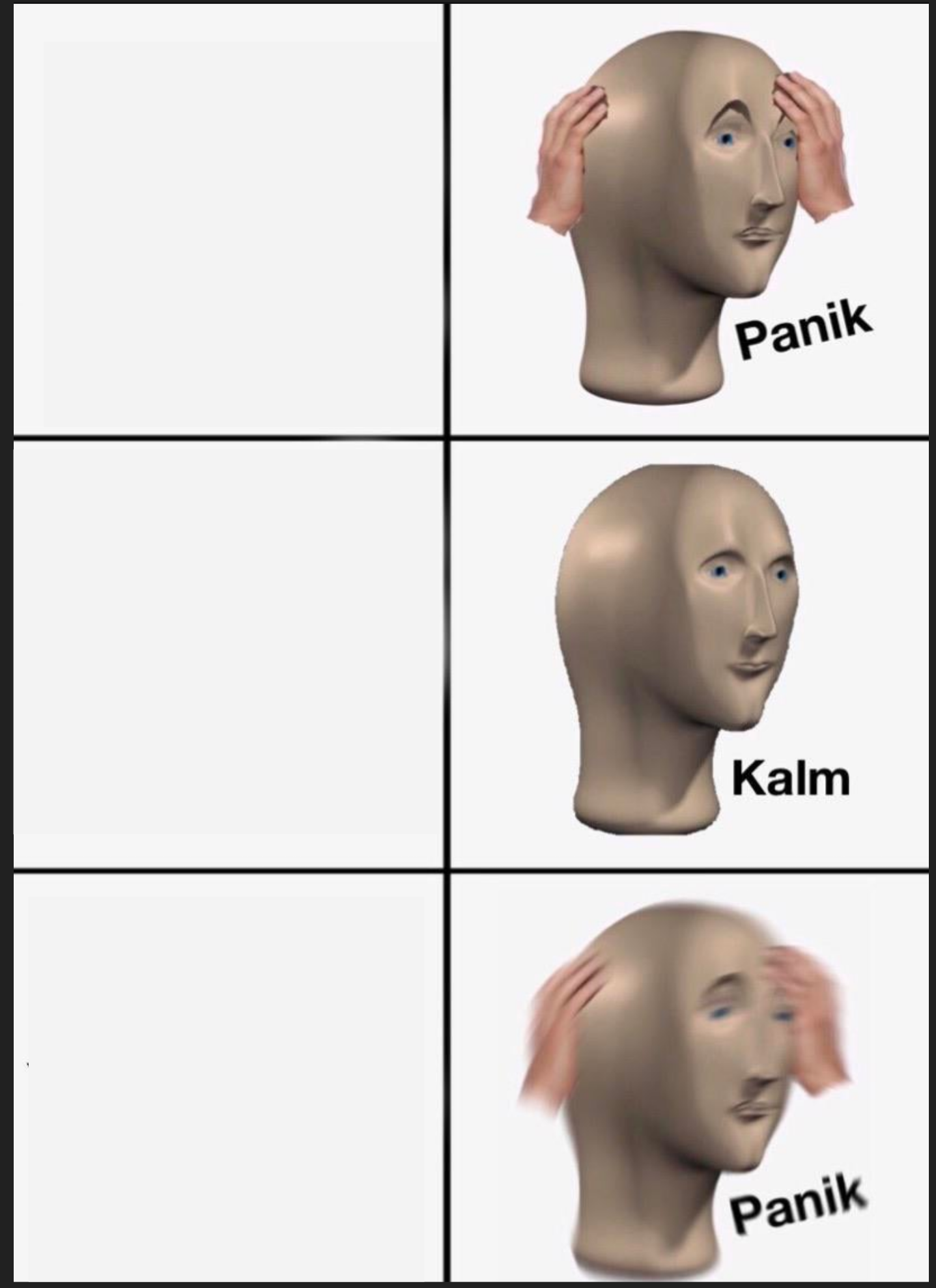 Panic calm Blank Meme Template