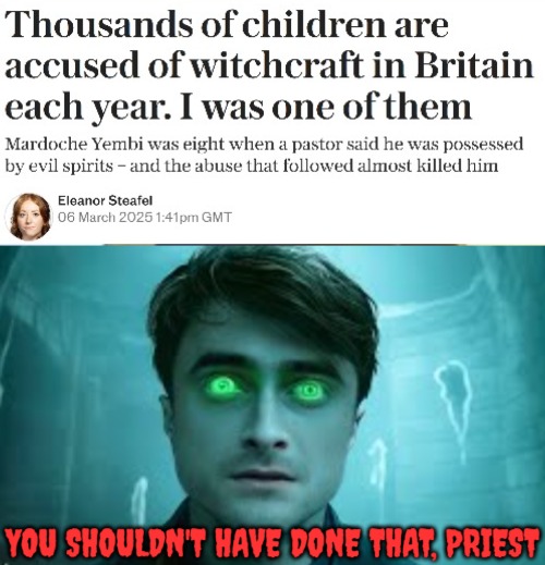 Congolese giving Harry extra trauma | image tagged in dark humor,funny,great britain,tom chasing harry and ron weasly,immigration | made w/ Imgflip meme maker