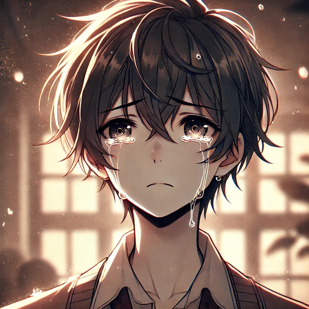 Sad anime Blank Meme Template