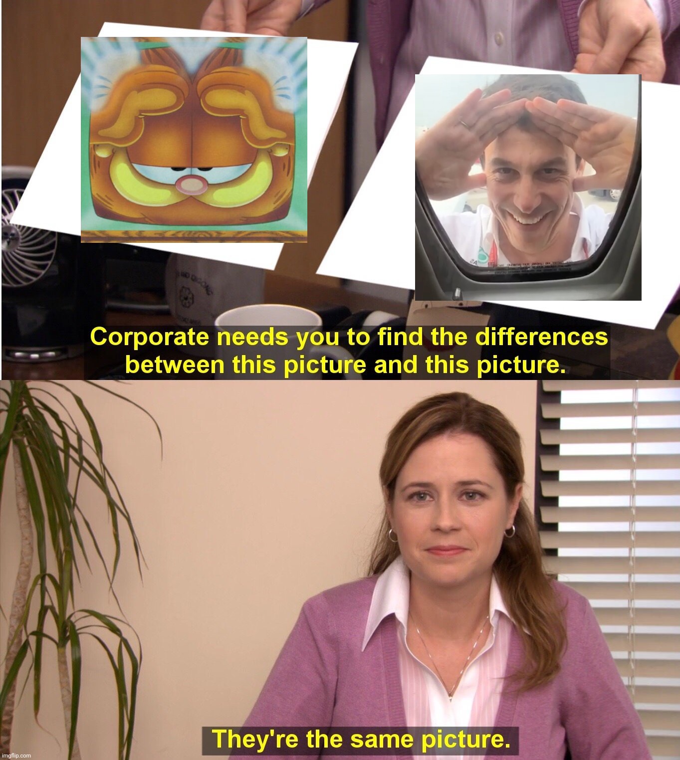They're The Same Picture | image tagged in memes,they're the same picture,garfield,caught in the act,toto,formula 1 | made w/ Imgflip meme maker