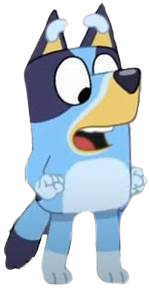 bluey shocked Blank Meme Template