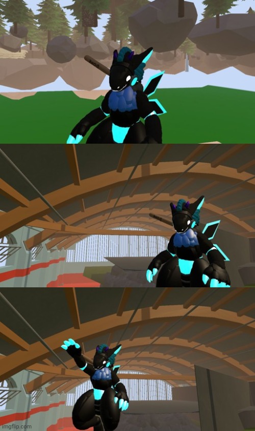 image tagged in rec room,furry,protogen | made w/ Imgflip meme maker