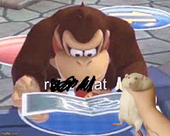 R at | image tagged in dk read allat | made w/ Imgflip meme maker