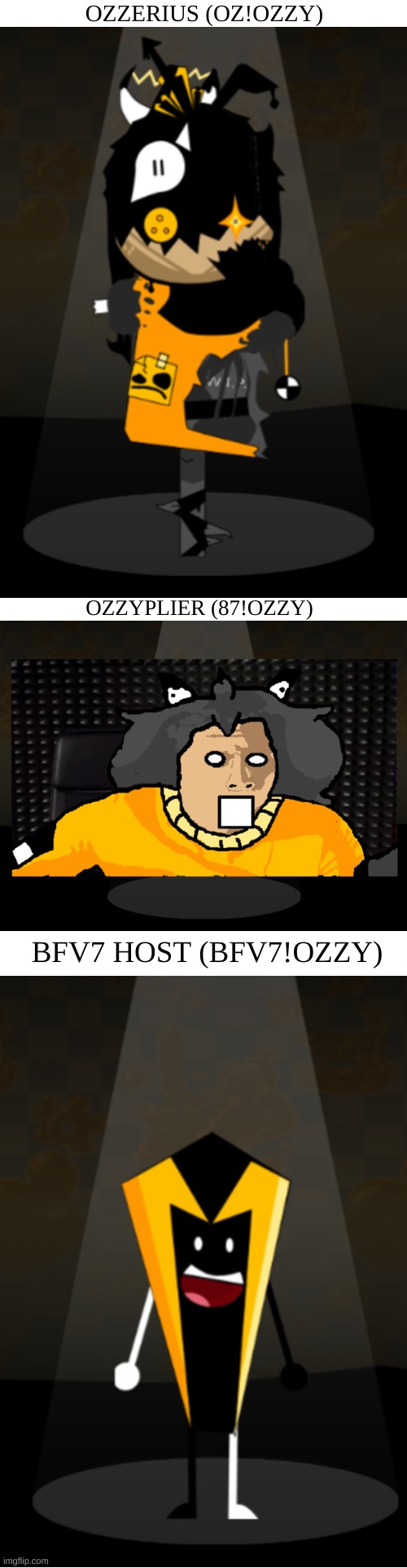 Chat, who's ur favorite one of my Ozzy's for Ozzybox V7? | OZZERIUS (OZ!OZZY); OZZYPLIER (87!OZZY); BFV7 HOST (BFV7!OZZY) | image tagged in long blank white template | made w/ Imgflip meme maker