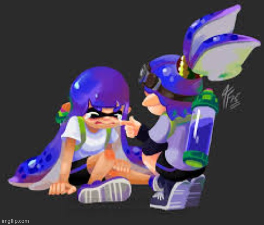 idk why i wanted to upload this lol | image tagged in sad splatoon fanart,memes,splatoon,cute,sad,fanart | made w/ Imgflip meme maker