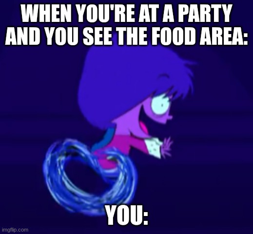 FR guys :)) | WHEN YOU'RE AT A PARTY AND YOU SEE THE FOOD AREA:; YOU: | image tagged in mac high on sugar p,funny memes,relatable memes,goofy ahh | made w/ Imgflip meme maker