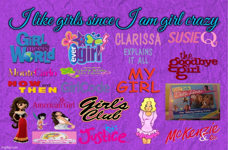 Girls are So Pretty | I like girls since I am girl crazy | image tagged in generic purple background,girls,girl,pretty girl,beautiful girl,romantic | made w/ Imgflip meme maker