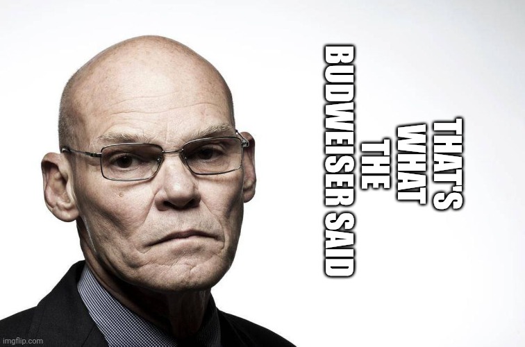 James Carville | THAT'S WHAT THE BUDWEISER SAID | image tagged in james carville | made w/ Imgflip meme maker