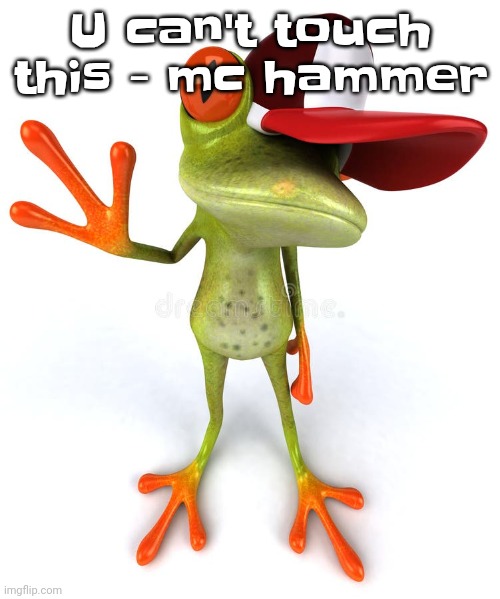 Frawg | U can't touch this - mc hammer | image tagged in frawg | made w/ Imgflip meme maker