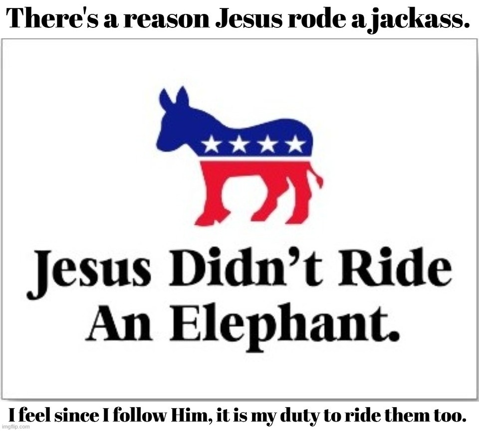 There's a reason Jesus rode a jackass. | image tagged in wwjd,jesus,buddy christ,jackass,donkey from shrek,they hated jesus because he told them the truth | made w/ Imgflip meme maker