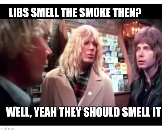 LIBS SMELL THE SMOKE THEN? WELL, YEAH THEY SHOULD SMELL IT | made w/ Imgflip meme maker