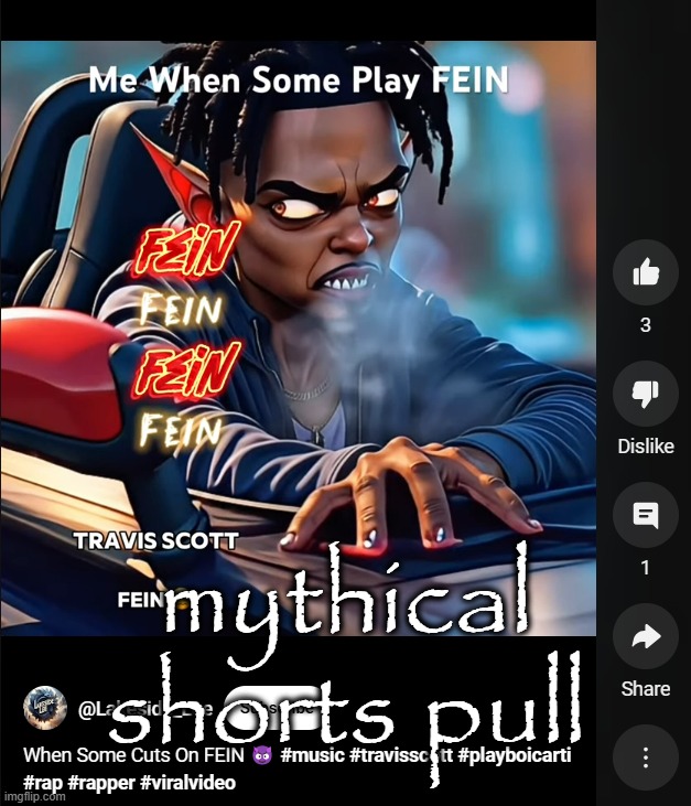 mythical shorts pull | made w/ Imgflip meme maker