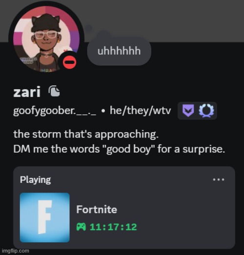 how the fuck do i get off of fortnite (the pfp was a dare) | made w/ Imgflip meme maker
