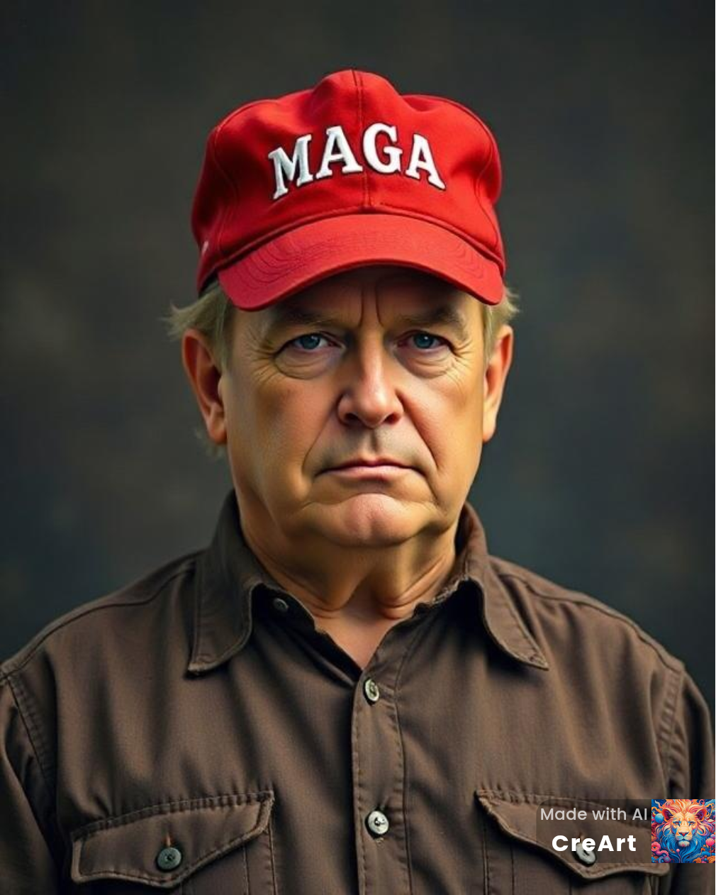 MAGA brown shirt Blank Meme Template