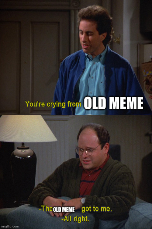 You're Crying From | OLD MEME OLD MEME | image tagged in you're crying from | made w/ Imgflip meme maker