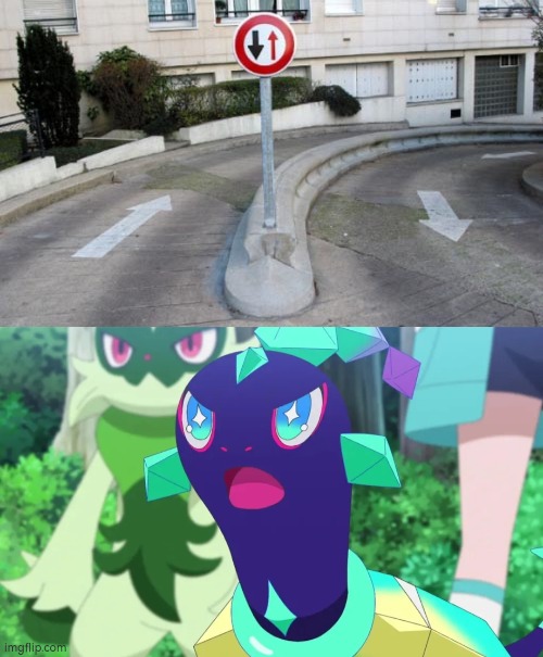 Oh come on! Is this some joke? | image tagged in arrow,road,sign | made w/ Imgflip meme maker