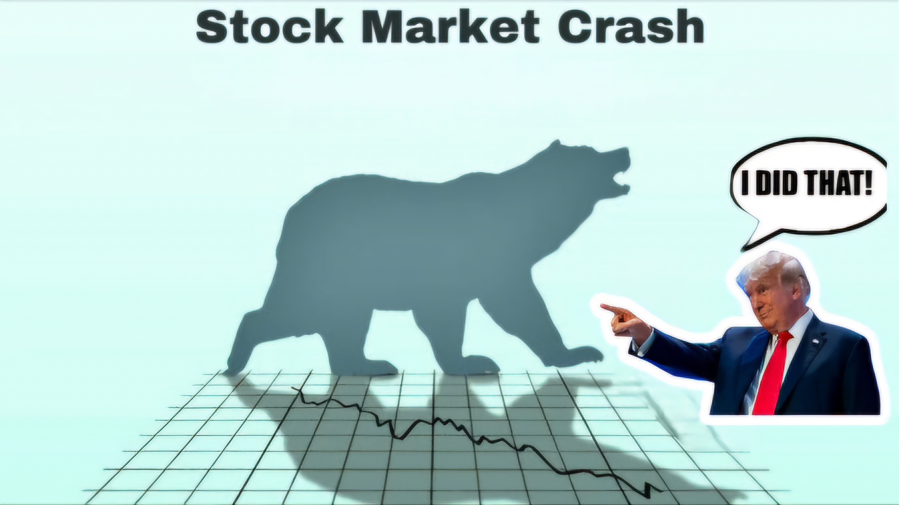 High Quality Trump crashed stock market Blank Meme Template