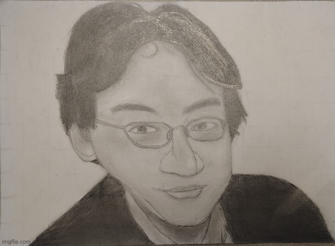 Tribute drawing of Satoru Iwata | image tagged in random,tribute,drawings,fanart,art | made w/ Imgflip meme maker