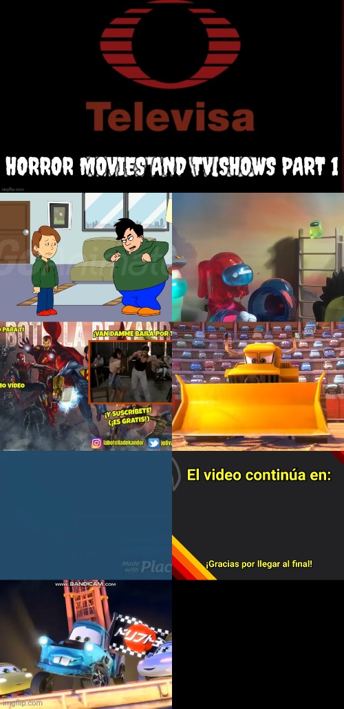 Televisa Horror Movies and TV Shows Villains Blank Meme Template