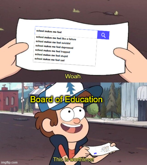 The fact that this is true even by today's standards means that our American education system has failed spectacularly | Board of Education | image tagged in memes,so true memes,school,negativity,education | made w/ Imgflip meme maker